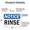 Signmission Rinse, 14 in W x Rectangle, Plastic OS-2PACK-NS-P-1014-L-18109 - alternate 4